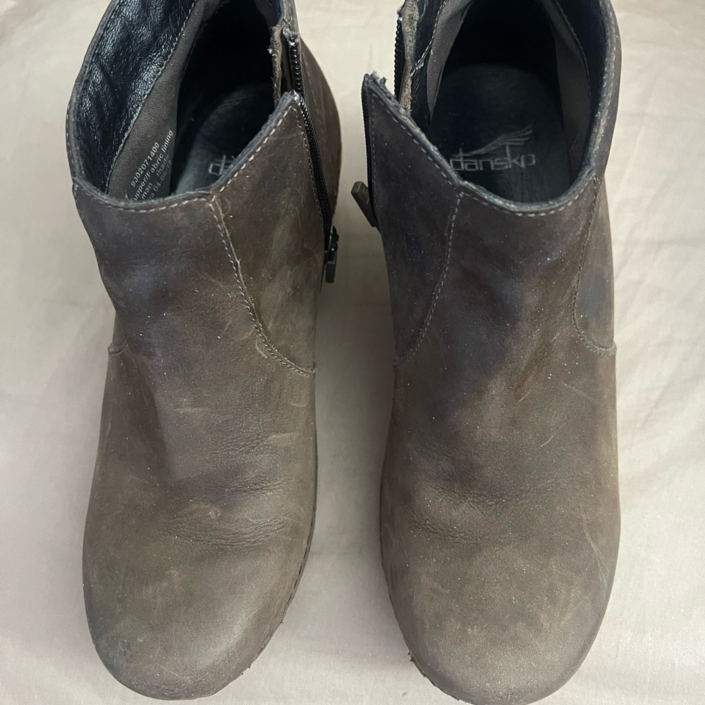 Dansko Dark Brown Leather Booties